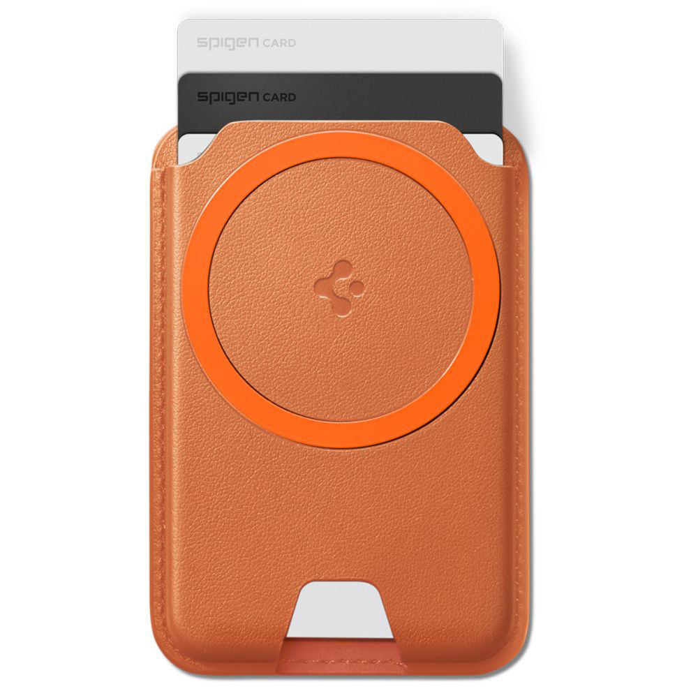 Portefeuille MagSafe, Spigen, Valentinus MagFit+, Orange AFA11340
