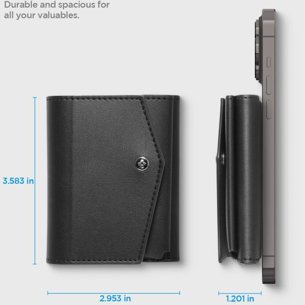 Magsafe Wallet, Spigen, Valentinus Pro, Black