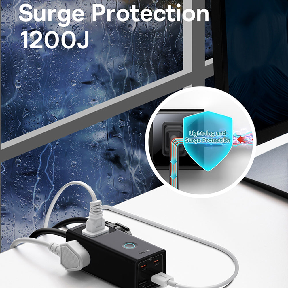 Baseus PowerCombo US Extension, 3 x Socket, Black PSLA020101