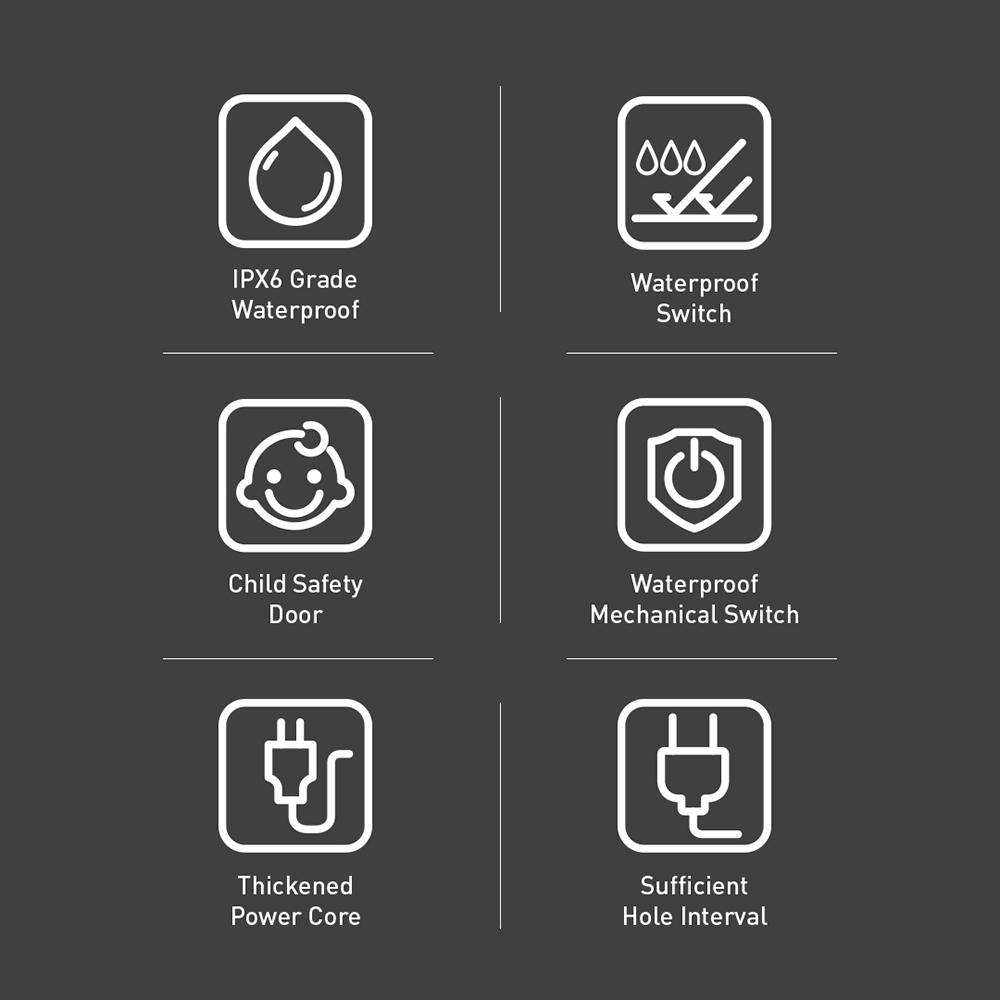 Rallonge ColorWay, 6 x Schuko, Blanc