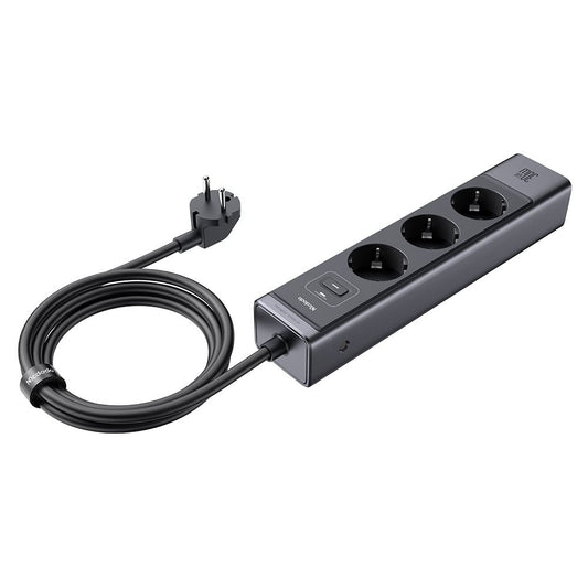 Multiprise McDodo CH-0620, 3 x Schuko - 1 x USB-A - 2 x USB-C, Noir