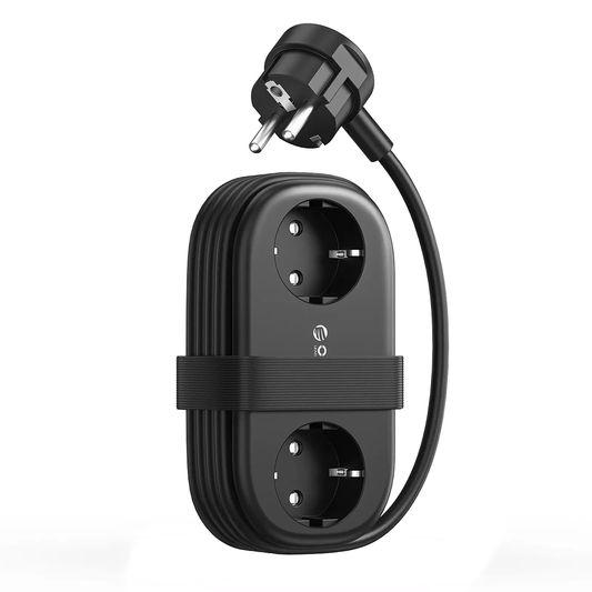 Orico-verlengsnoer AP3, 2 x Schuko - 2 x USB-A - 2 x USB-C, Zwart