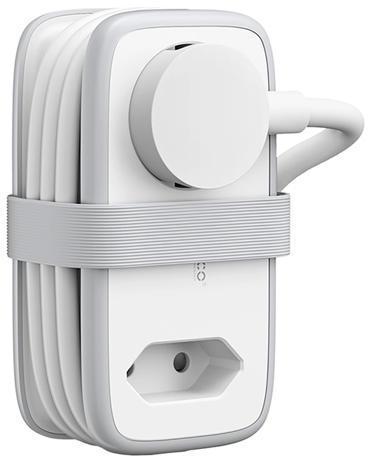 Orico APP verlengsnoer, 2 x Schuko - 2 x USB-A - 1 x USB-C, Wit Grijs
