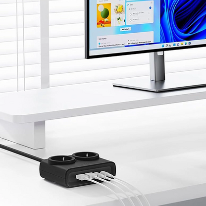 Multiprise Orico PDC25, 2 x Schuko - 2 x USB-A - 2 x USB-C, Noir