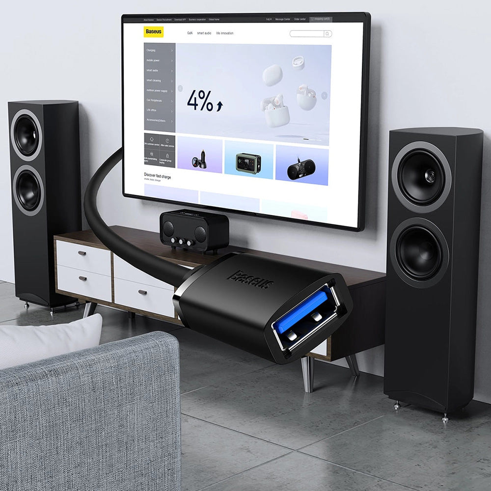 USB 3.0-verlengkabel Baseus AirJoy, 3m, Zwart B00631103111-04