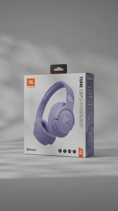 Kit mains libres Bluetooth JBL Tune 720BT, MultiPoint, A2DP, Mauve JBLT720BTPUR