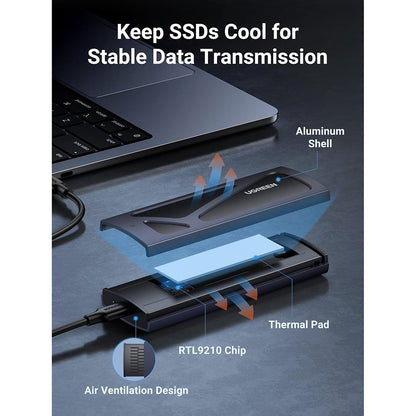 Rack UGREEN CM578 pour SSD M.2 NVMe, Gris