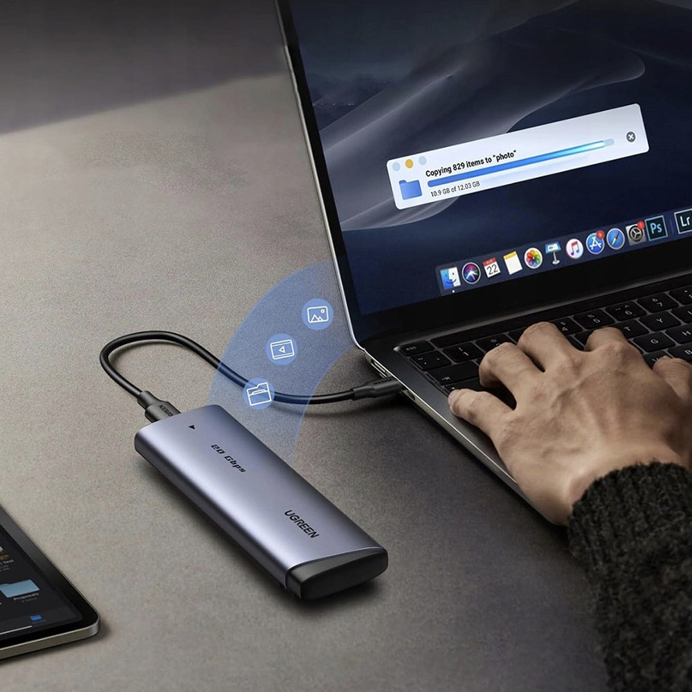 Rack UGREEN CM767 (55150) pour SSD M.2 NVMe, Gris