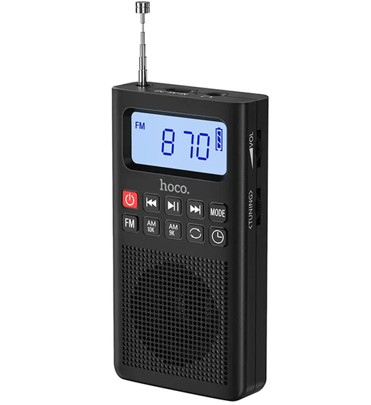 Tragbares Radio HOCO HI51, Schwarz