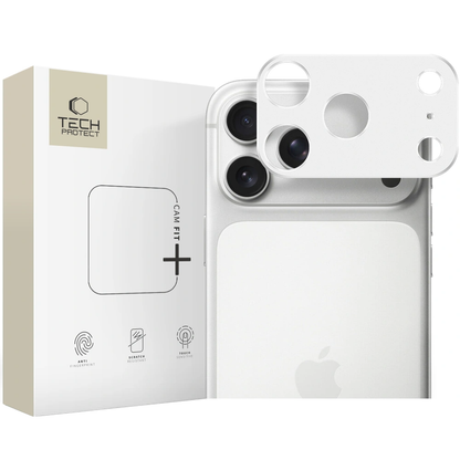 Tech-Protect Camalloy Fit+ Rear Camera Protection Frame for Apple iPhone 17 Pro, Aluminum, Silver