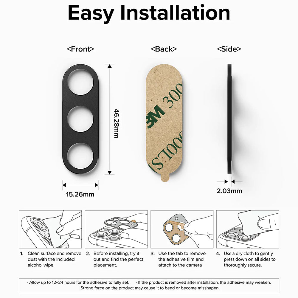 Ringke Styling Schutzrahmen für die Rückkamera für Samsung Galaxy Z Fold5 F946, Aluminium, Schwarz