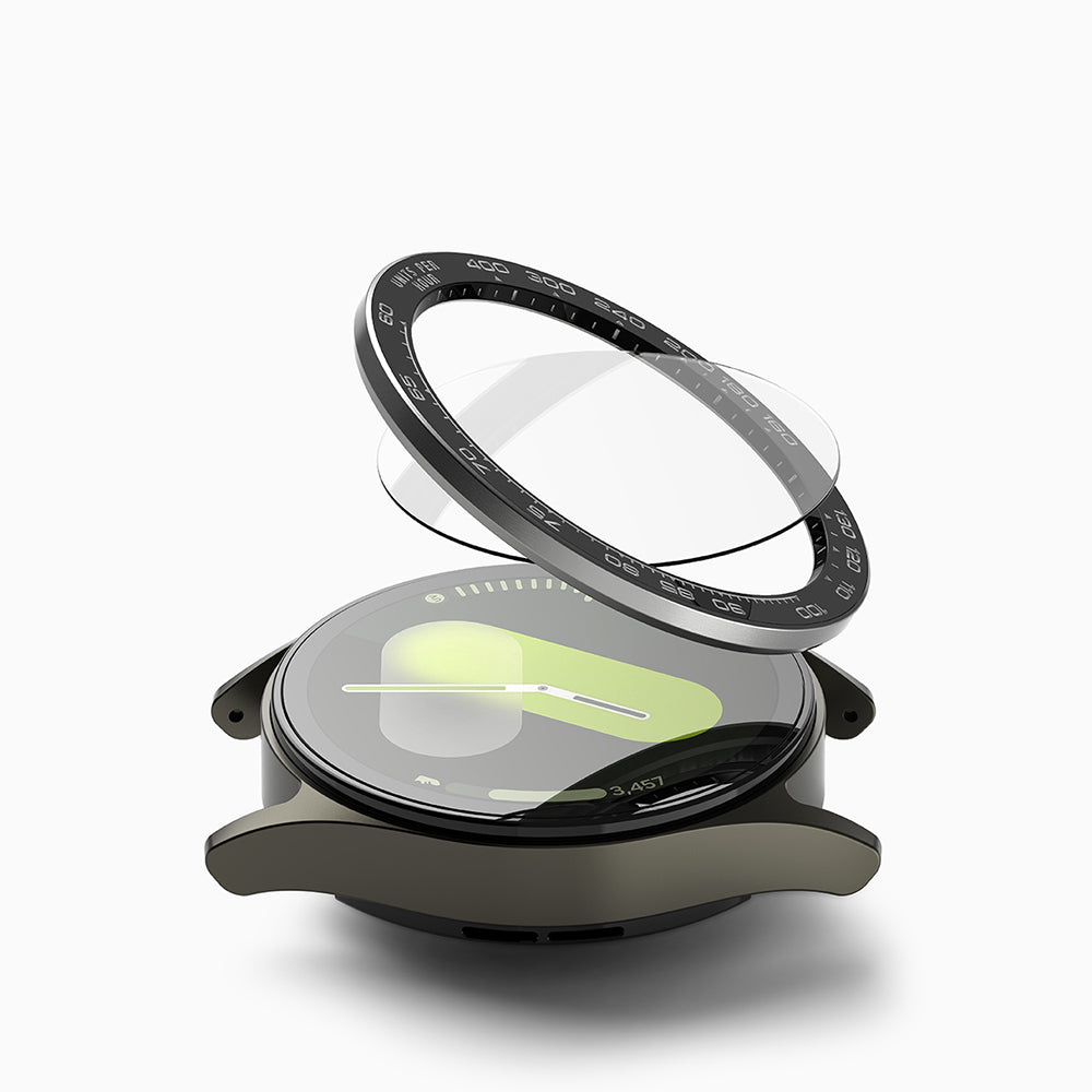 Ringke Premium Styling Beschermingsframe voor Samsung Galaxy Watch7 40mm, Model 1, Zwart