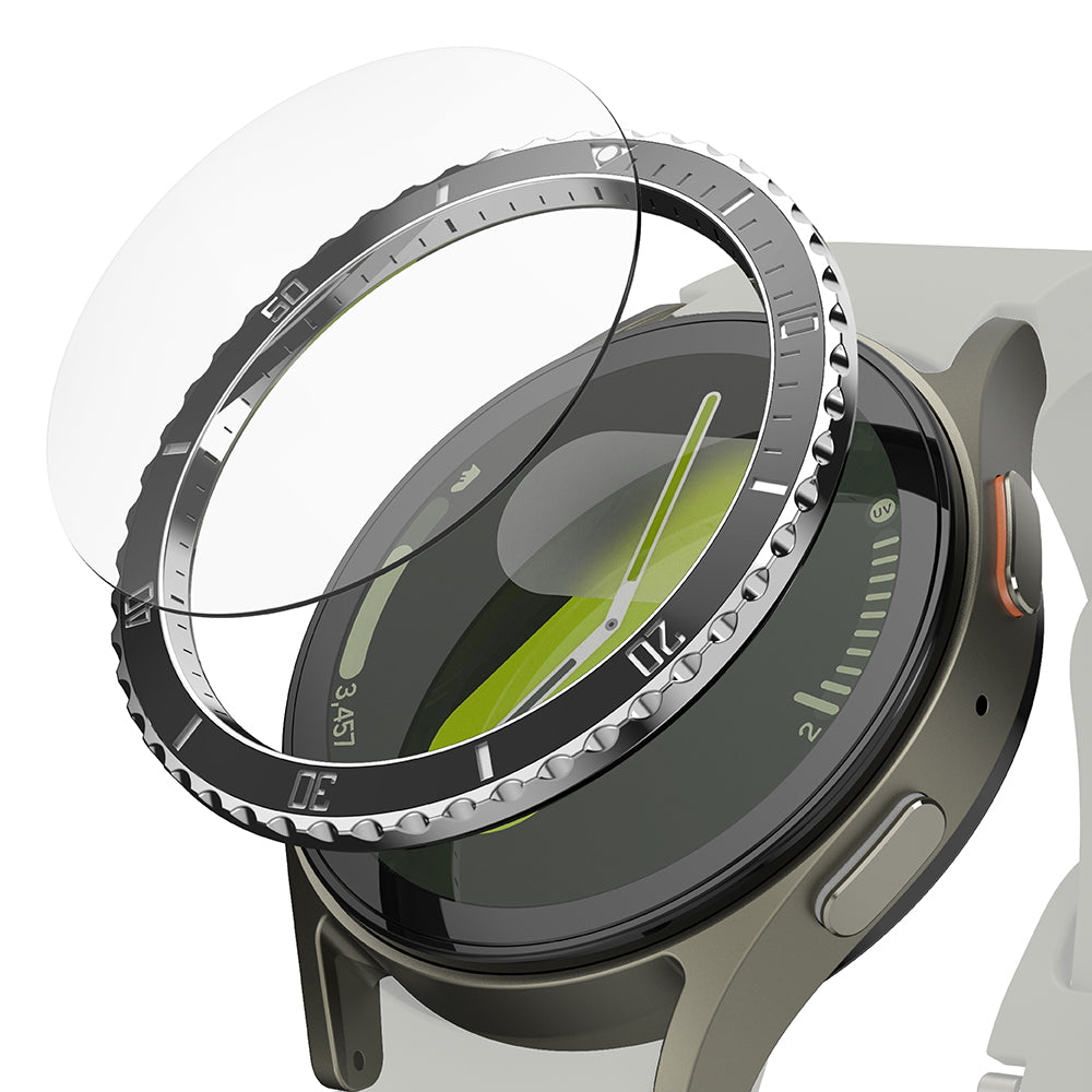 Ringke Premium Styling Beschermingsframe voor Samsung Galaxy Watch7 40mm, Model 4, Zwart