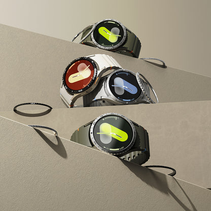 Ringke Styling Beschermingsframe voor Samsung Galaxy Watch7 40mm, Model 5, Zilverkleurig