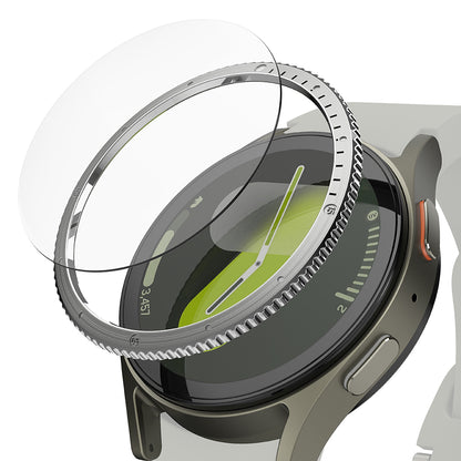 Ringke Styling Beschermingsframe voor Samsung Galaxy Watch7 40mm, Model 7, Zilverkleurig