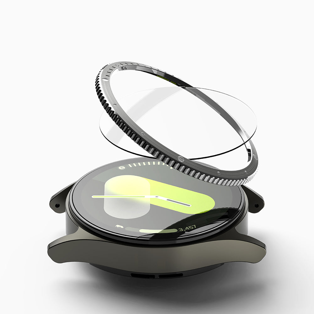 Ringke Styling Beschermingsframe voor Samsung Galaxy Watch7 40mm, Model 7, Zilverkleurig