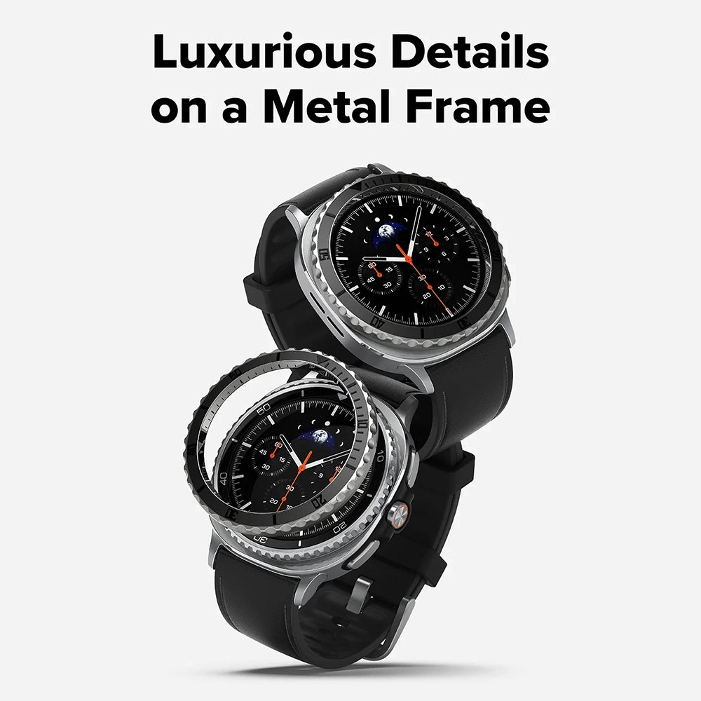 Ringke Premium Styling Beschermingsframe voor Samsung Galaxy Watch8 Classic, Zwart