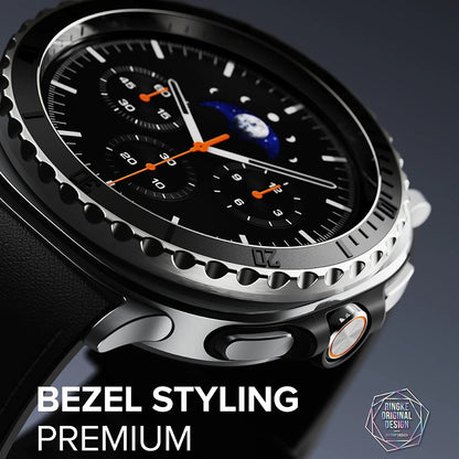 Ringke Premium Styling Beschermingsframe voor Samsung Galaxy Watch8 Classic, Zwart