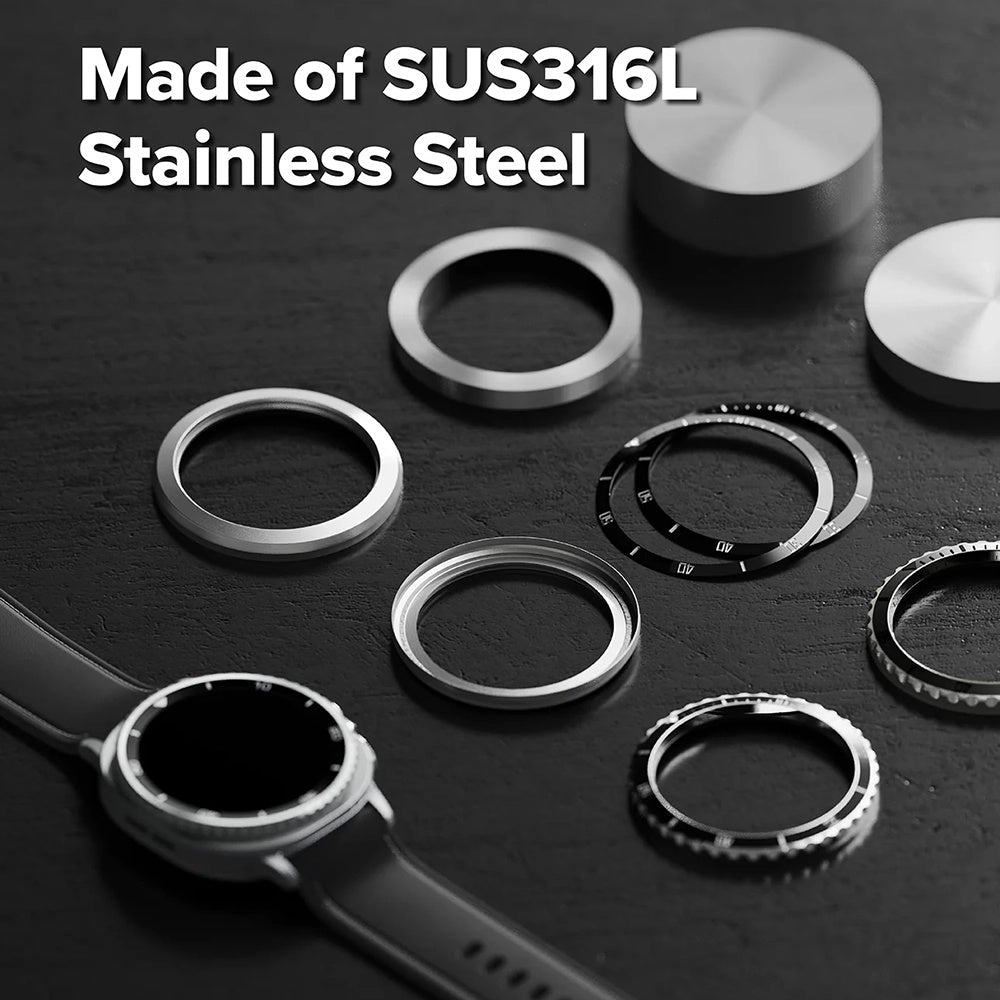 Ringke Premium Styling Beschermingsframe voor Samsung Galaxy Watch8 Classic, Zwart