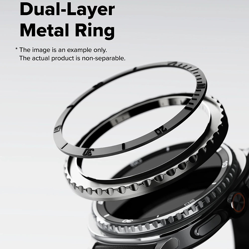 Ringke Premium Styling Beschermingsframe voor Samsung Galaxy Watch8 Classic, Zwart