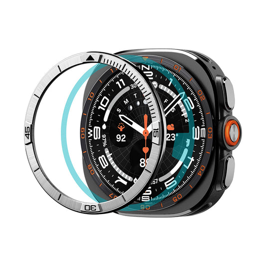 Spigen Tune Pilot beschermrand voor Samsung Galaxy Watch Ultra2, zilver ACS11616