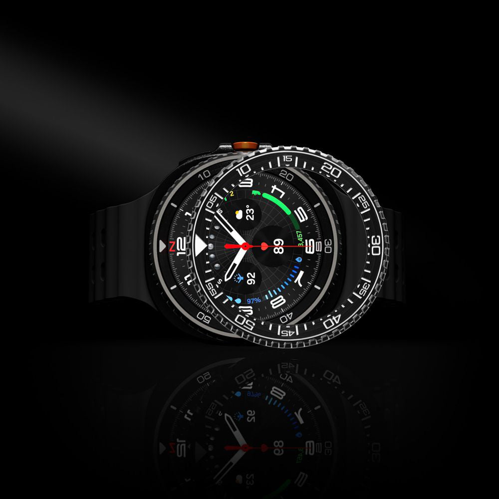 Spigen Tune Pro Diver Beschermingsframe voor Samsung Galaxy Watch8 Classic, Zwart