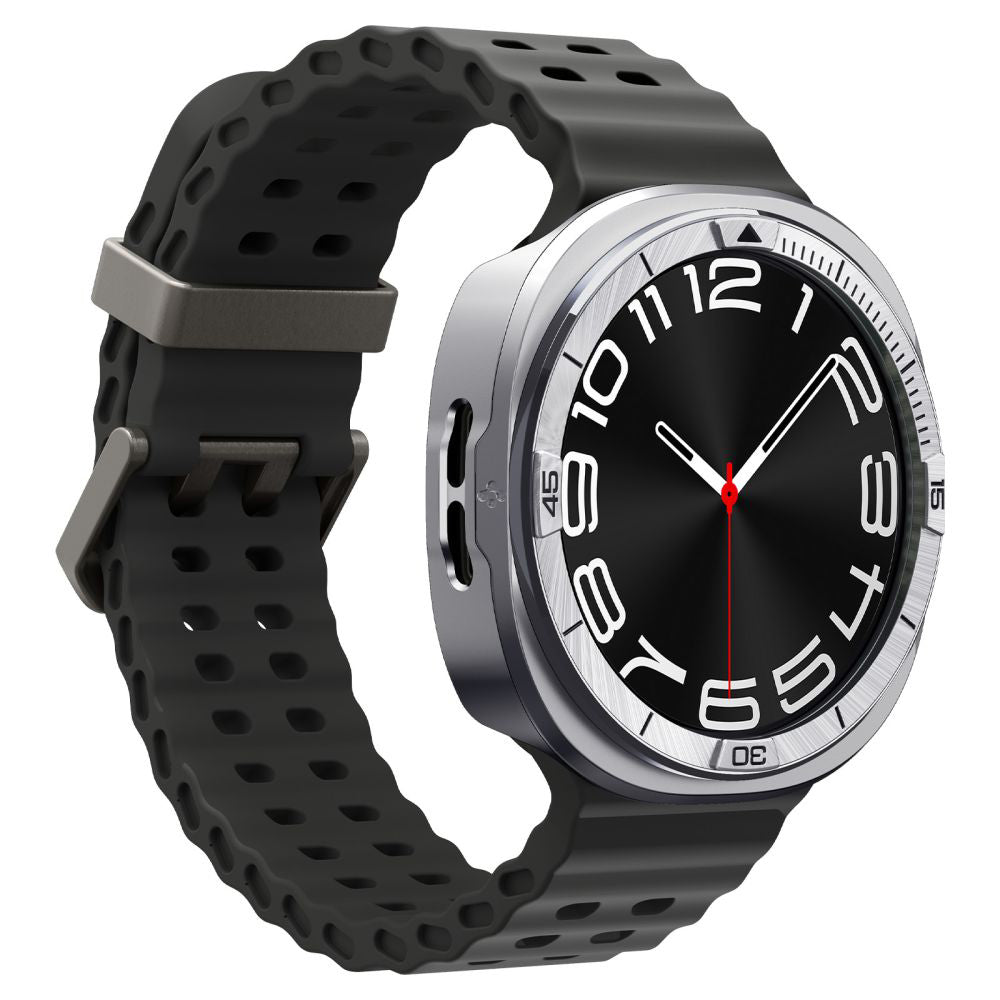 Spigen Tune Pro Pilot Beschermingsframe voor Samsung Galaxy Watch8 44mm, Zilver