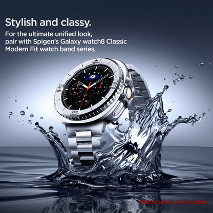 Cadre de protection Spigen Tune Pro Pilot pour Samsung Galaxy Watch8 Classic, Argenté ACS10017
