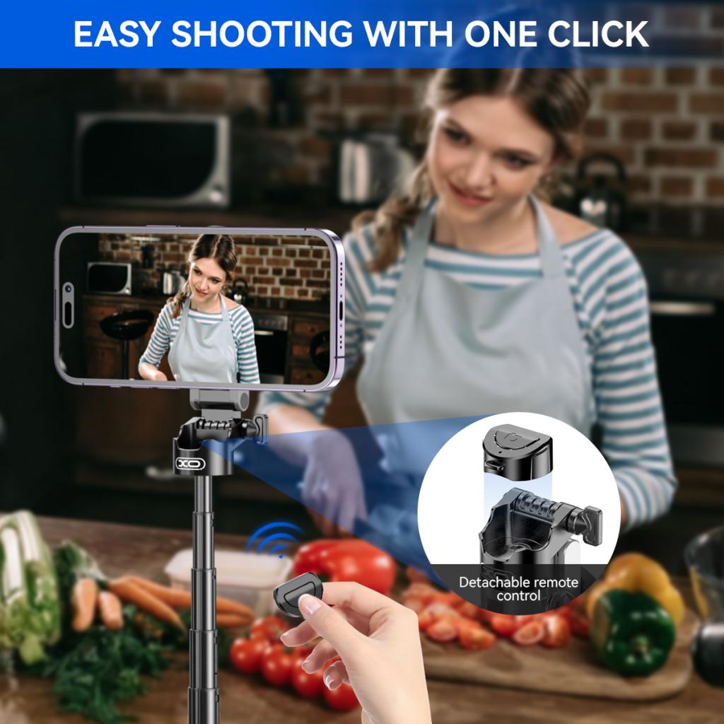 Selfie Stick Bluetooth XO Design SS22, Universal, Schwarz