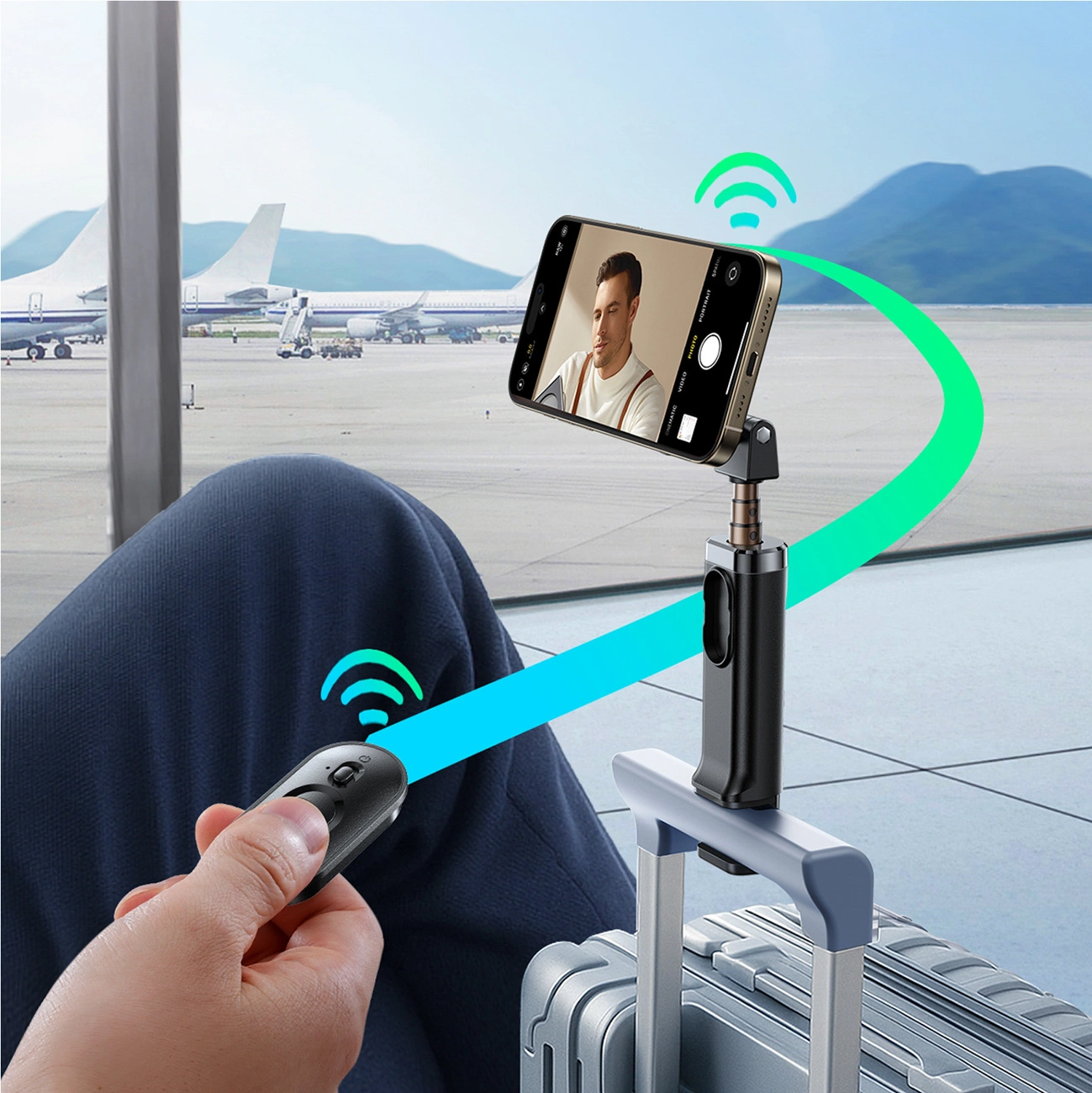 Selfie Stick Bluetooth Joyroom JR-ZS509, Universel, Noir