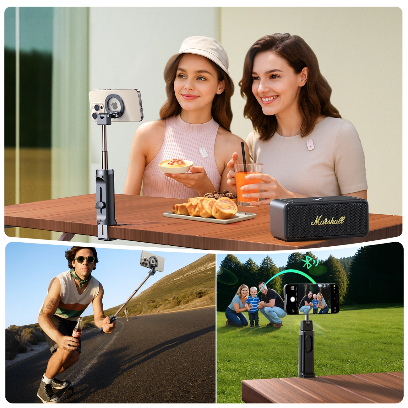 Selfie Stick Bluetooth Joyroom JR-ZS509, Universel, Noir