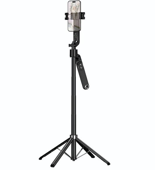 Perche à selfie Bluetooth HOCO K32 avec suivi du visage, 4,5 pouces - 7 pouces, Noir