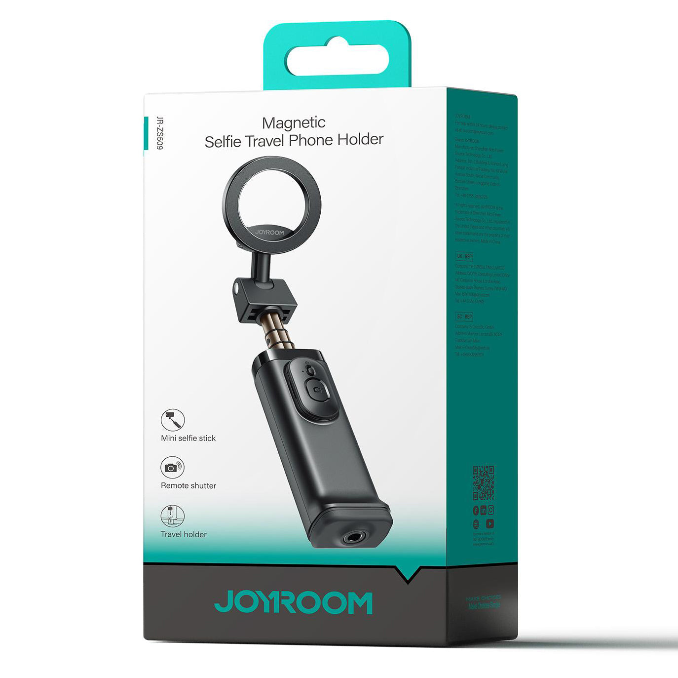 Selfie Stick Bluetooth Joyroom JR-ZS509, Universel, Noir