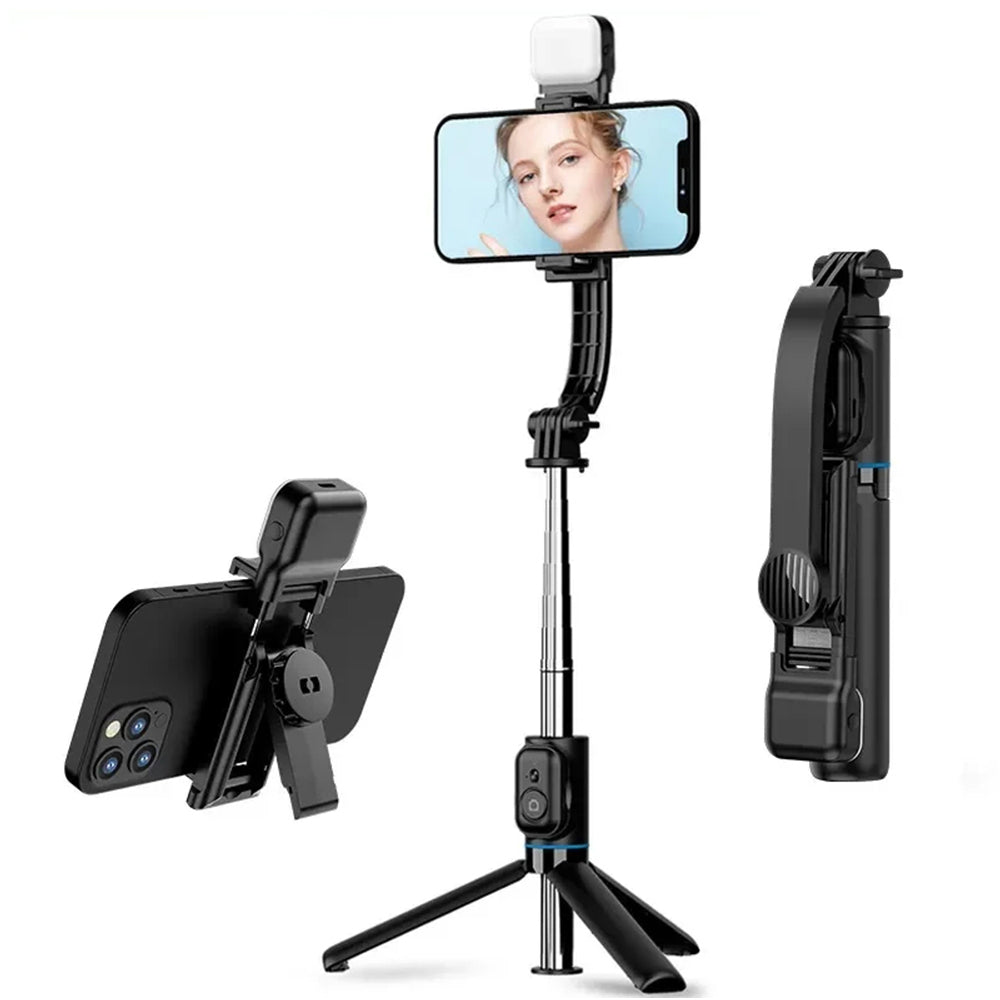 Selfie Stick Bluetooth Techsuit C01s, Universeel, Zwart