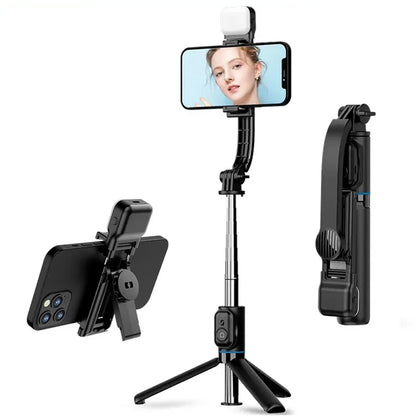 Selfie Stick Bluetooth Techsuit C01s, Universeel, Zwart