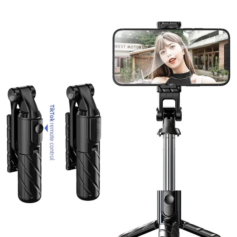 Selfie Stick Bluetooth Techsuit K03, Universeel, Zwart