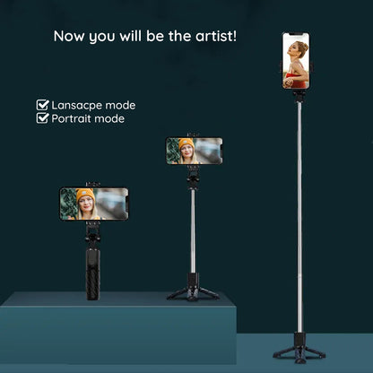 Selfie Stick Bluetooth Techsuit K03, Universeel, Zwart