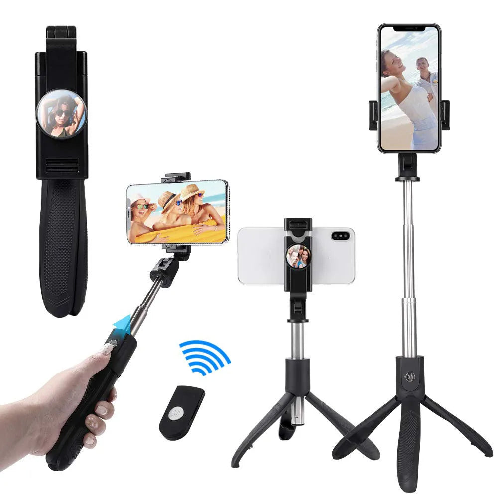 Selfie Stick Bluetooth Techsuit K06, Universel, Noir
