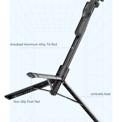 Selfie Stick Bluetooth Techsuit K28, Universeel, Zwart