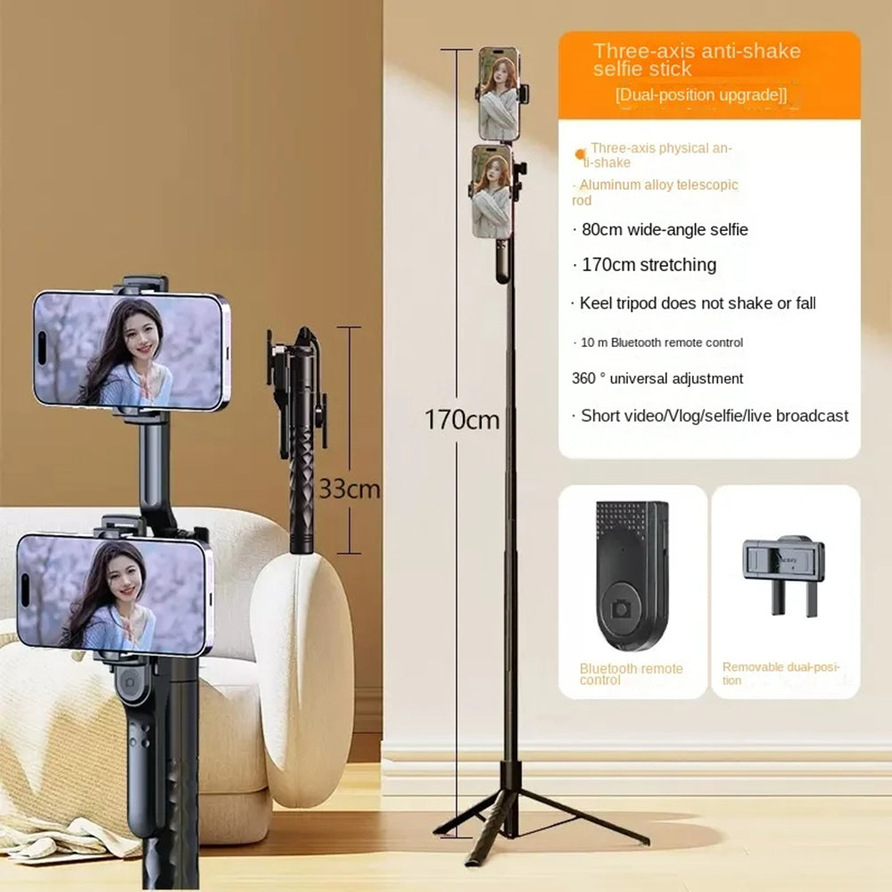 Selfie Stick Bluetooth Techsuit K28, Universeel, Zwart