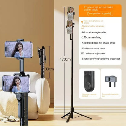Selfie Stick Bluetooth Techsuit K28, Universeel, Zwart