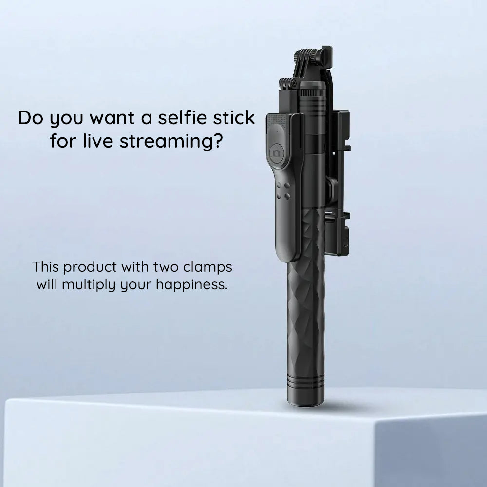 Selfie Stick Bluetooth Techsuit K28, Universeel, Zwart