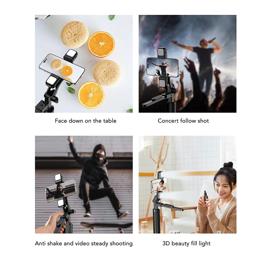 Selfie Stick Bluetooth Techsuit K30S, Universeel, Zwart