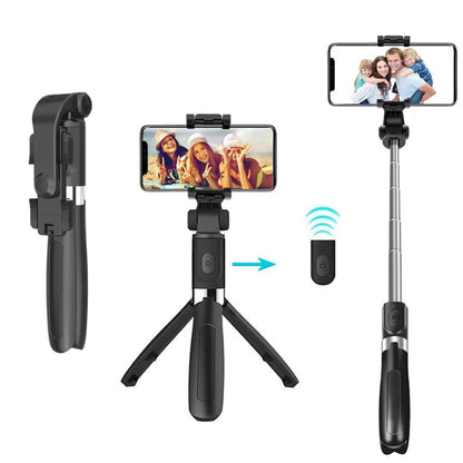 Selfie Stick Bluetooth Techsuit L01, Universeel, Zwart