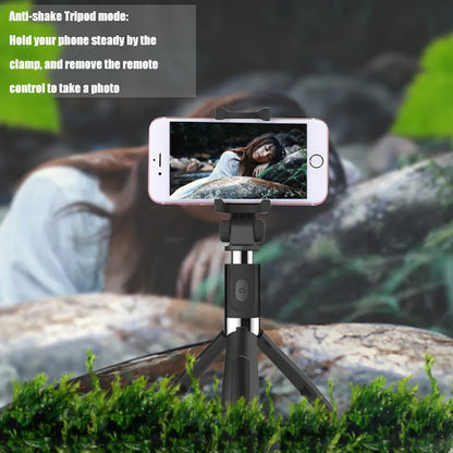 Selfie Stick Bluetooth Techsuit L01, Universeel, Zwart