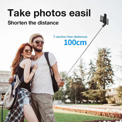Selfie Stick Bluetooth Techsuit L02s, Universeel, Zwart