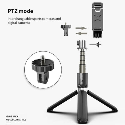 Selfie Stick Bluetooth Techsuit L03, Universeel, Zwart