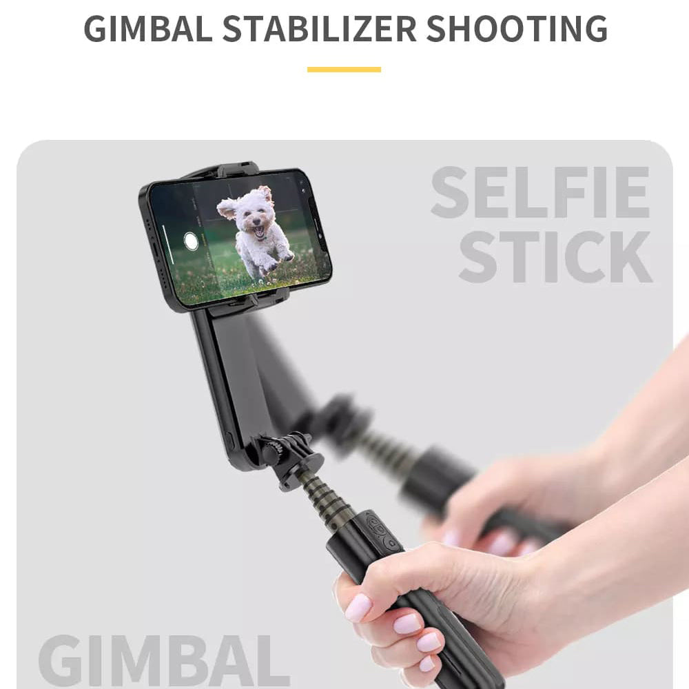 Gimbal Stabilizer Bluetooth Techsuit L09 Gimbal, Universal, Black