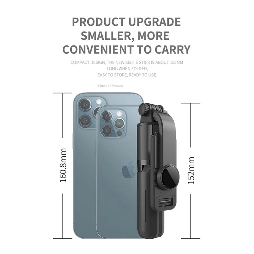 Selfie Stick Bluetooth Techsuit L10, Universeel, Zwart