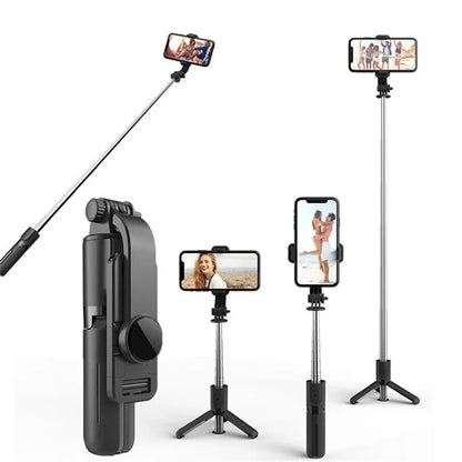 Selfie Stick Bluetooth Techsuit L11, Universeel, Zwart